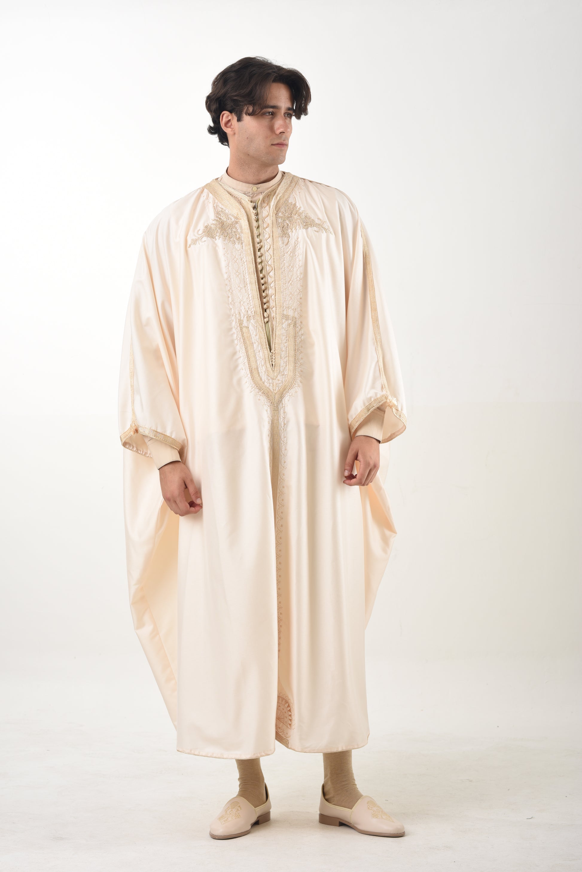 Jebba traditionnelle blanc cassé en beige