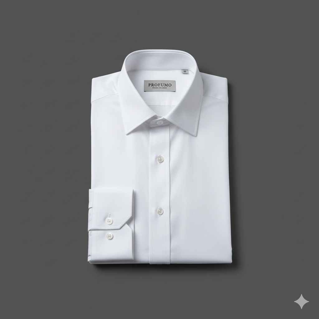 Chemise à manches extra longues - Blanc - Slim Fit - Sergé fin