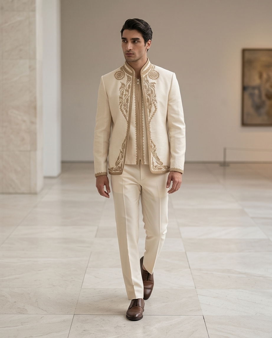 Chef‑d’Œuvre Artisanal – Beige & Marron