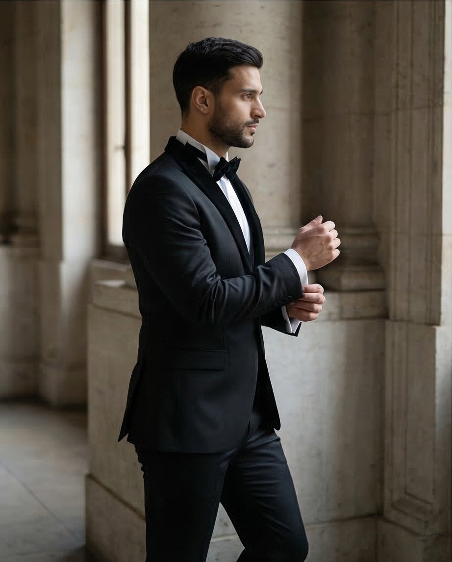 L'Arme Absolue de l'Élégance : Smoking Noir Révolutionnaire à Col Velours