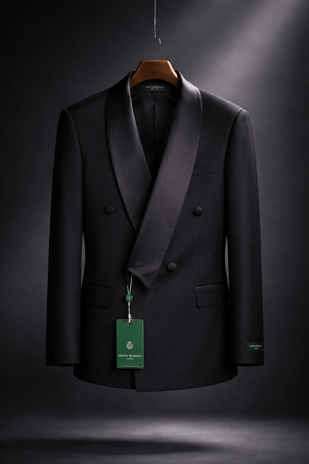 Costume Croisé Noir – Élégance Intemporelle Slim Fit
