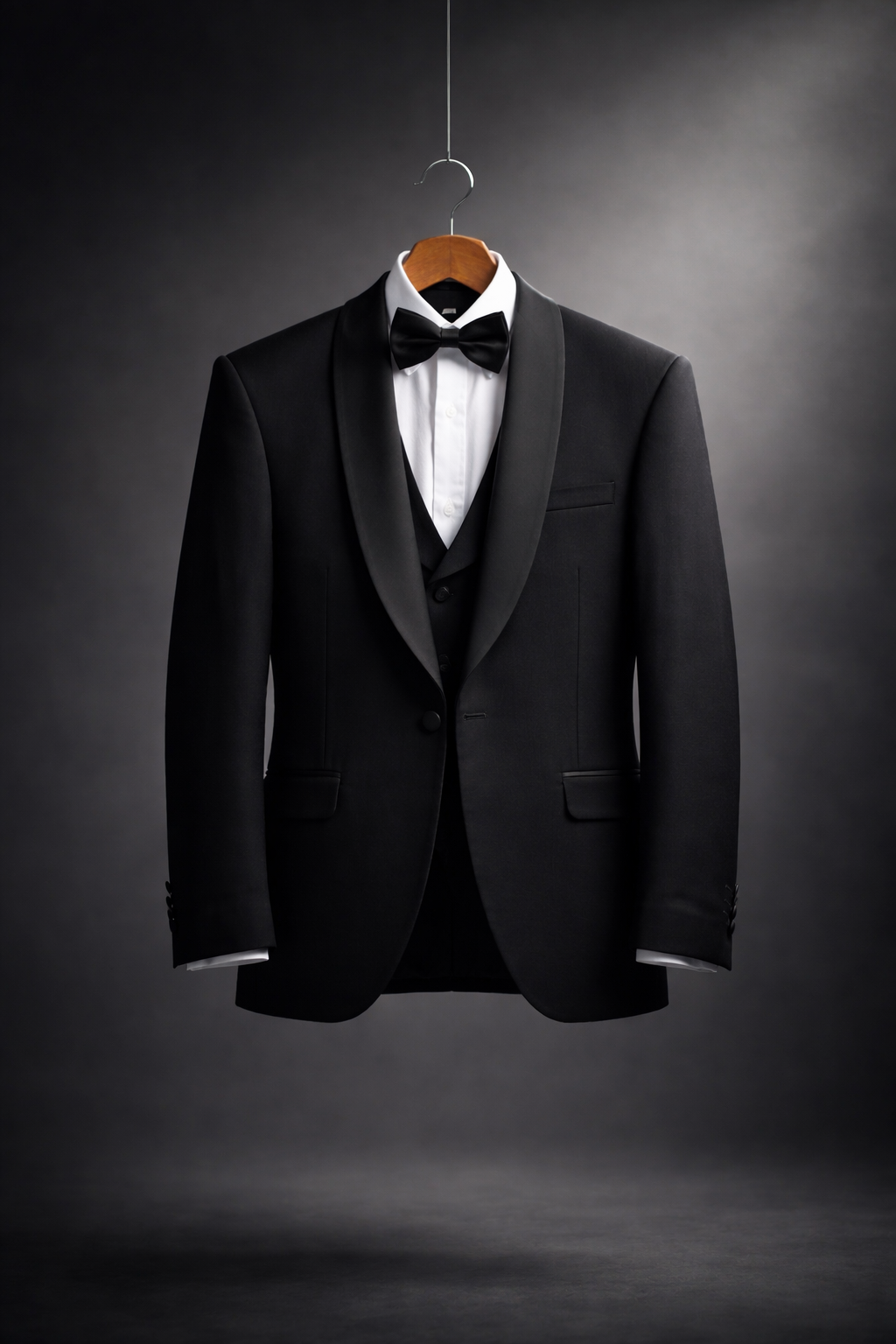 Costume trois-pièces avec col châle