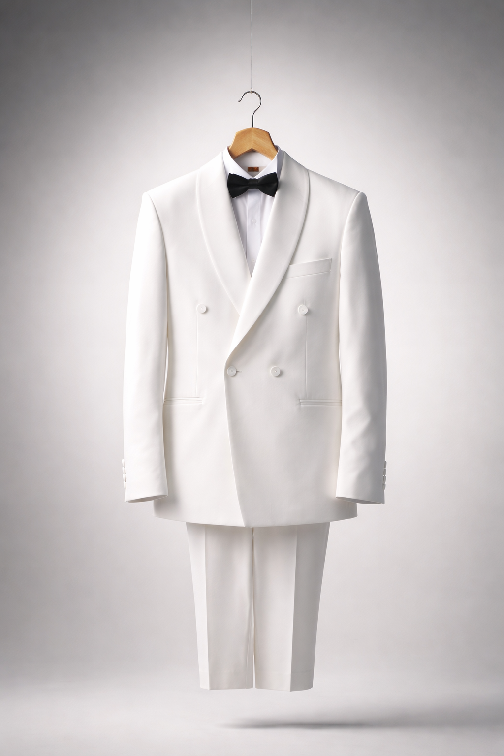 Costume Croisé Blanc de Cérémonie – Élégance Absolue