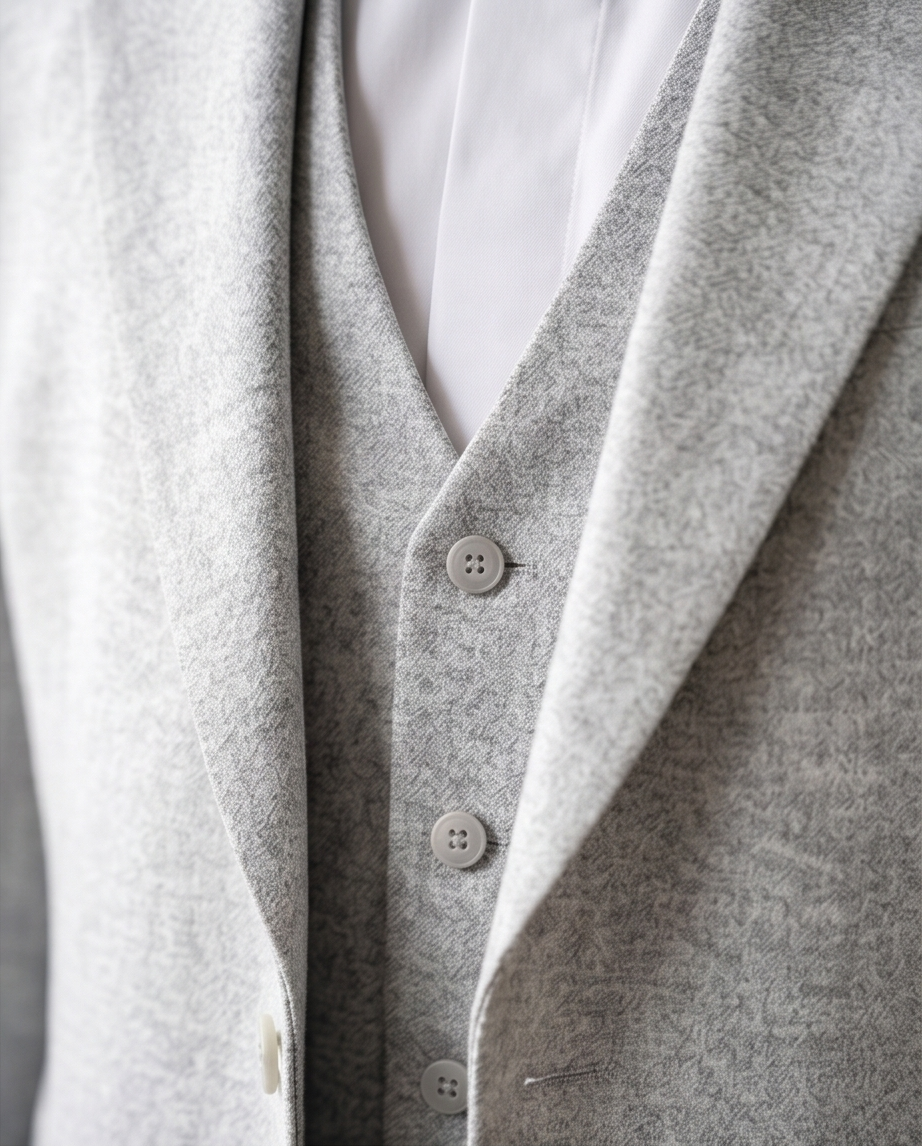 Costume trois pièces gris – Sobriété et distinction