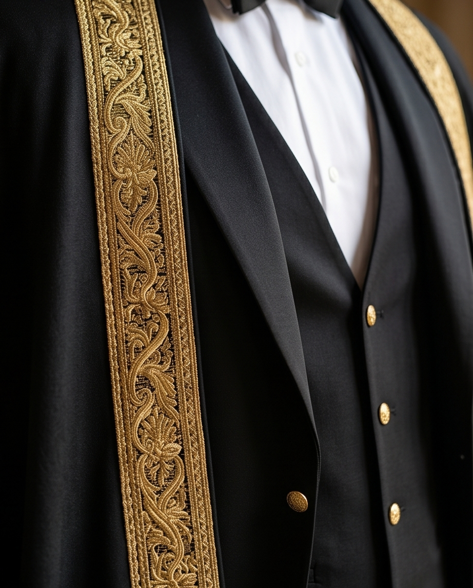 Costume 3 pièces élégant avec boutons dorés
