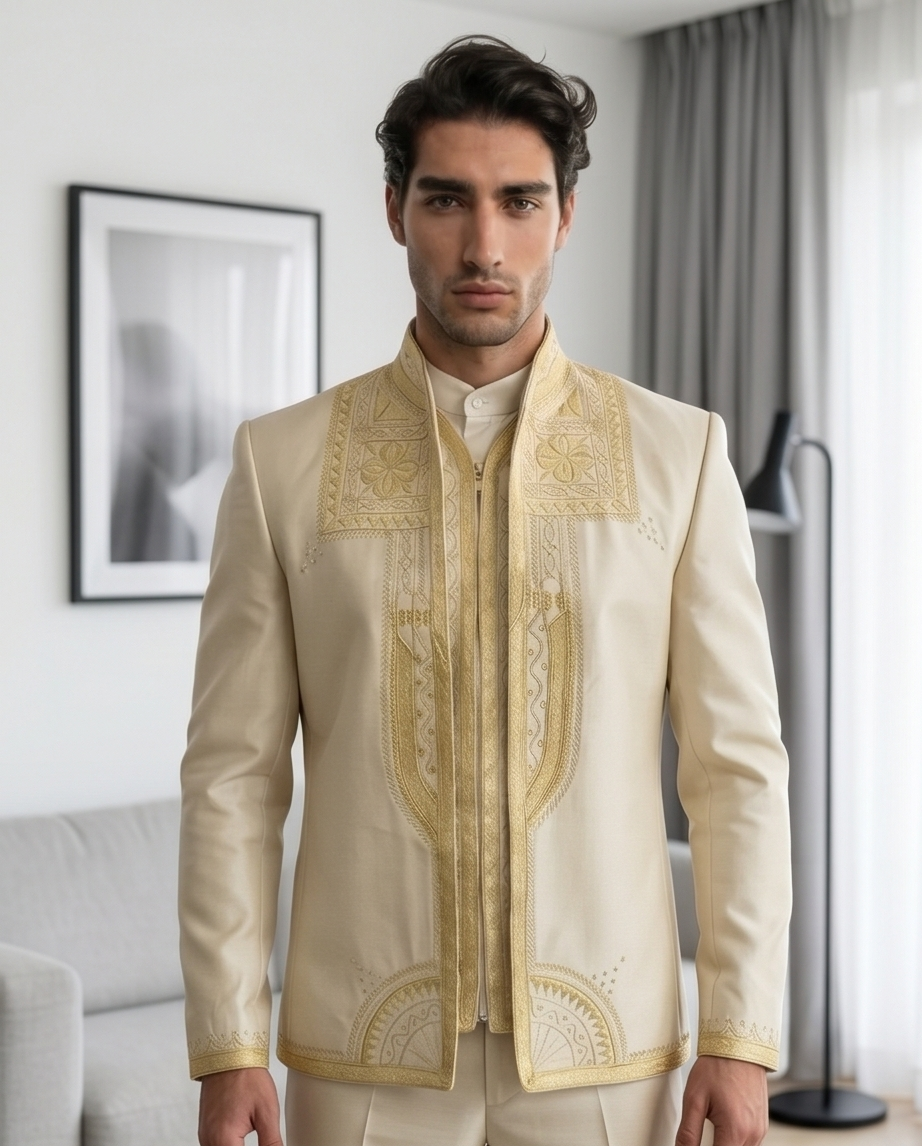Tenue Traditionnelle Tunisienne – Fierté & Raffinement